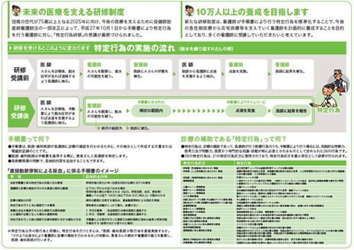 看護師の特定行為に係る研修制度に関するリーフレット（厚生労働省）より抜粋